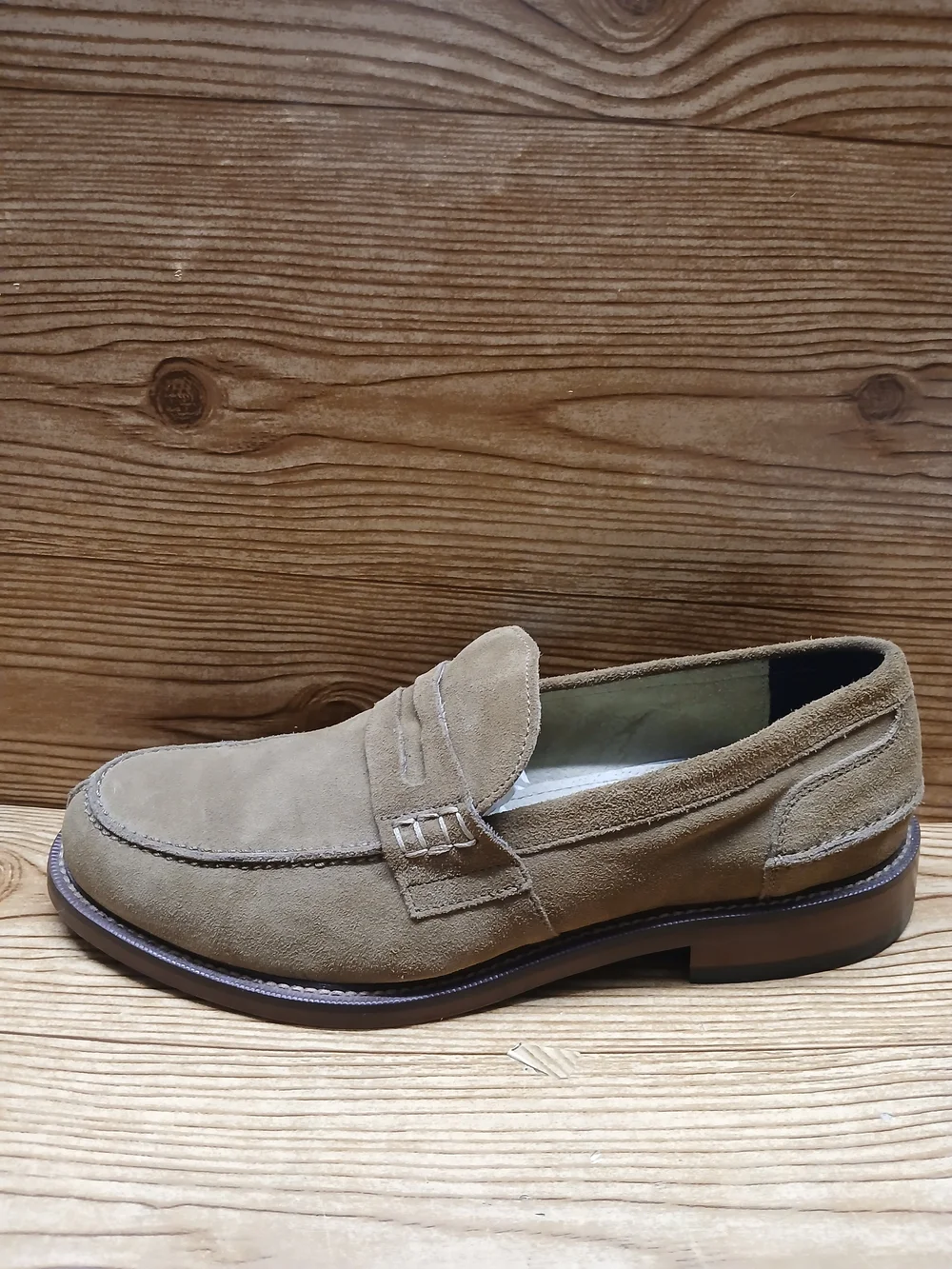 Banana Republic Suede Penny Loafers in Light Brown